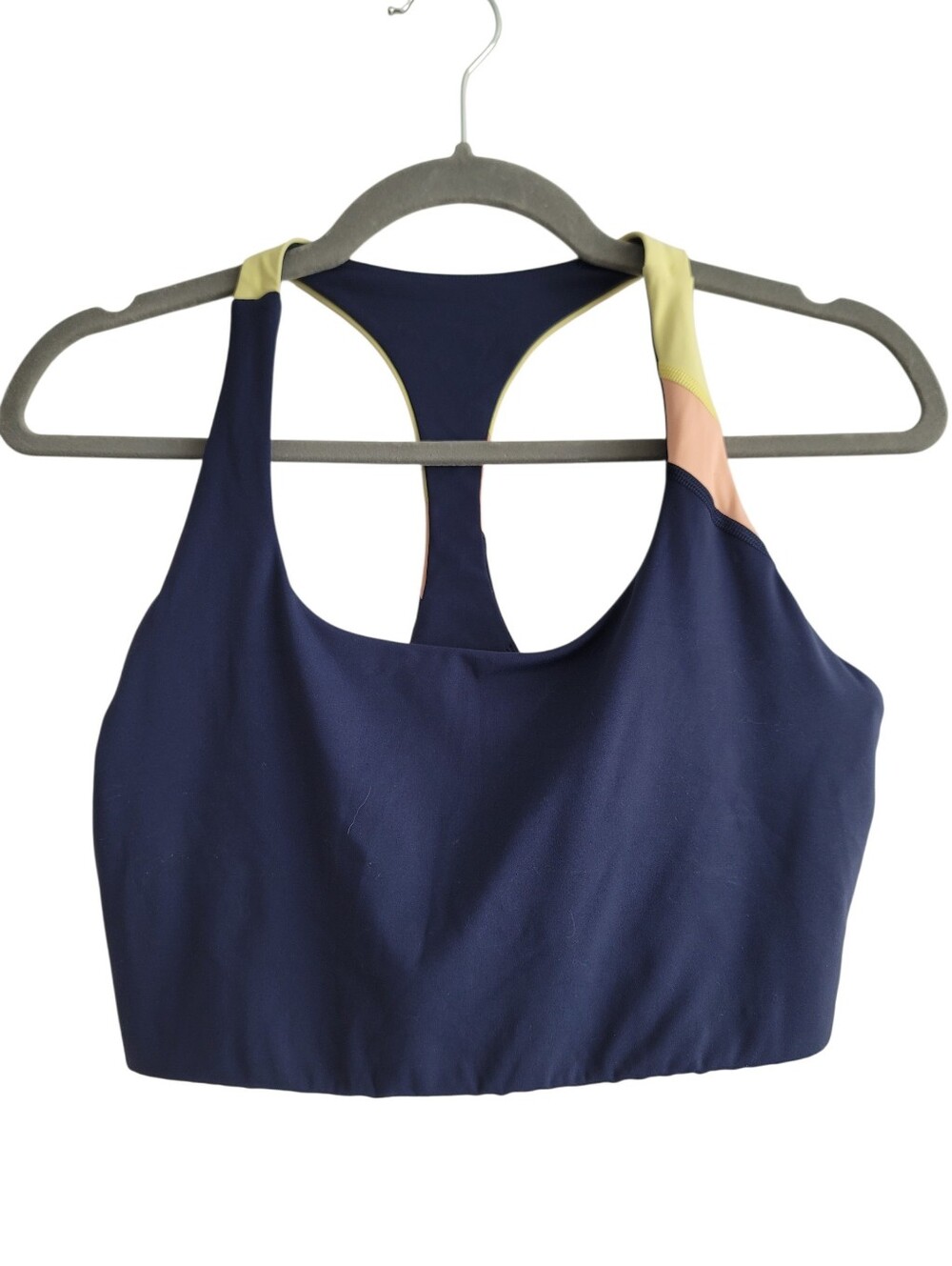 Spiritual Gangster Size Medium Colorblock Racerback Sports Bra Navy Blue‎